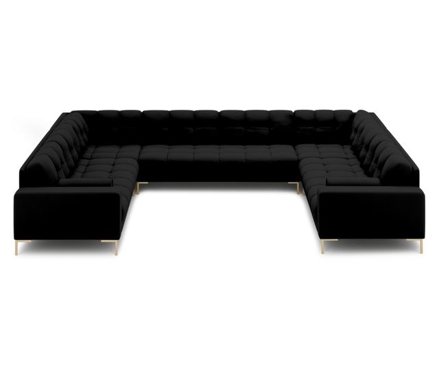 Ъглов диван Cosmopolitan Design Bali U-образен, черен