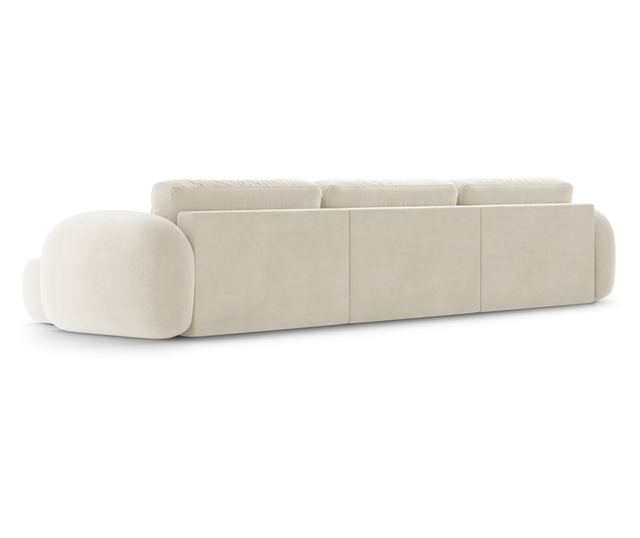 Ъглов диван с U-образна форма и функция сън Cosmopolitan Design, Tonale, цвят слонова кост