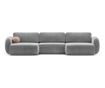 Ъглов диван с форма на U и място за съхранение Cosmopolitan Design, Tonale, тъмно сив