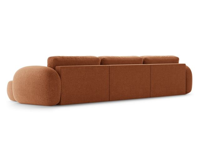 Ъглов диван с U-образна форма и функция сън от Cosmopolitan Design, Tonale, цвят керемида