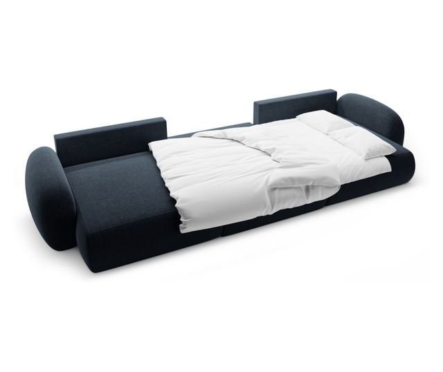 U-образен диван с функция сън, Cosmopolitan Design, Tonale, тъмносин