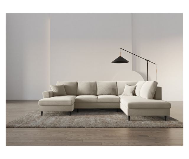 Панорамен диван Cosmopolitan Design Kyoto, светлобежов