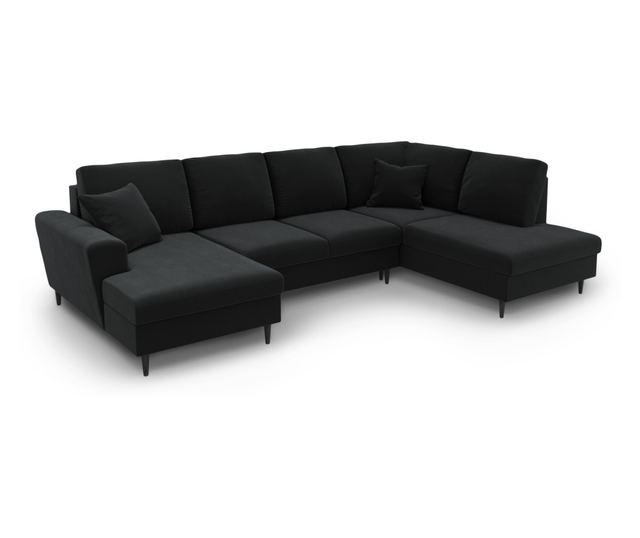 Панорамен диван Cosmopolitan Design Kyoto, черен