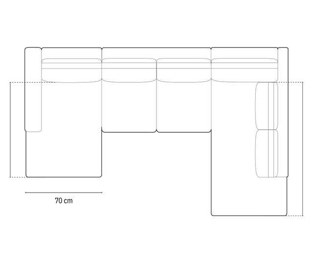 Панорамен диван Cosmopolitan Design Kyoto, черен