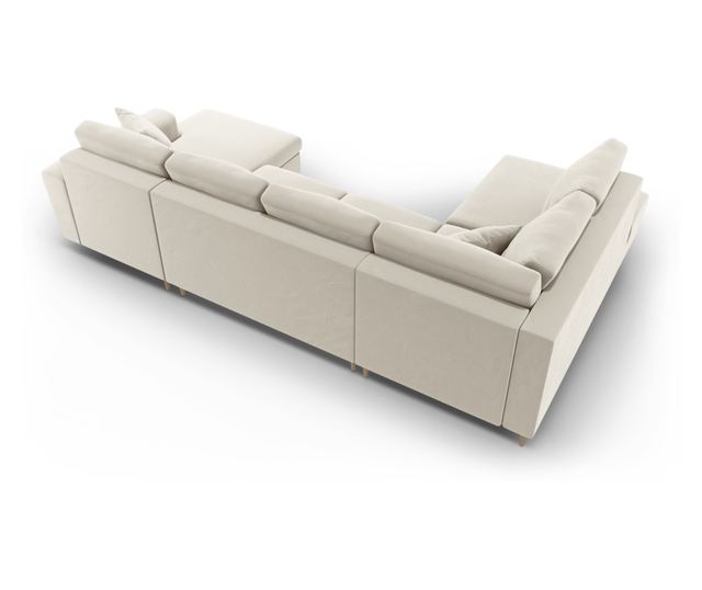Панорамен диван Cosmopolitan Design Kyoto, светлобежов