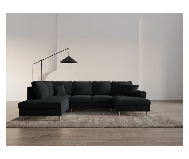 Панорамен диван Cosmopolitan Design Kyoto, черен