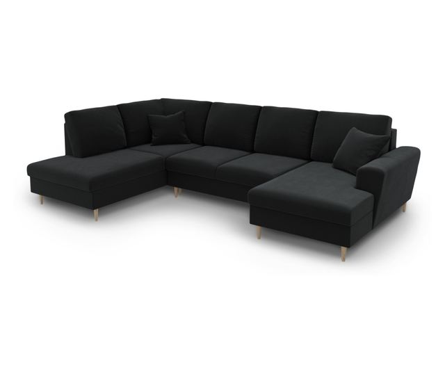 Панорамен диван Cosmopolitan Design Kyoto, черен