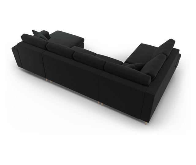 Панорамен диван Cosmopolitan Design Kyoto, черен