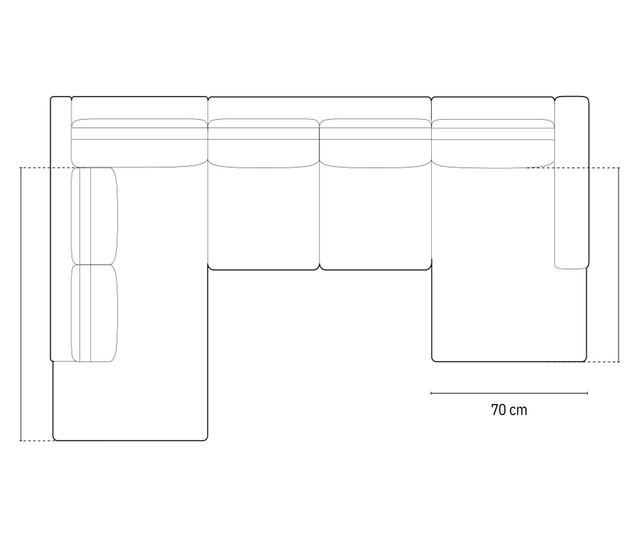 Панорамен диван Cosmopolitan Design Kyoto, черен