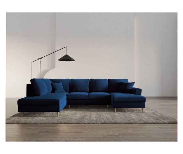 Панорамен диван Cosmopolitan Design Kyoto, кралско синьо