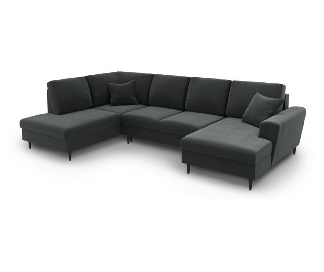 Панорамен диван Cosmopolitan Design, Kyoto, тъмно сив