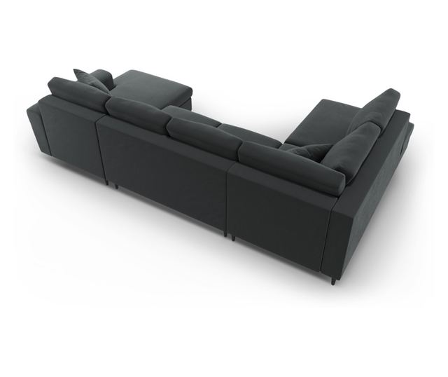 Панорамен диван Cosmopolitan Design, Kyoto, тъмно сив