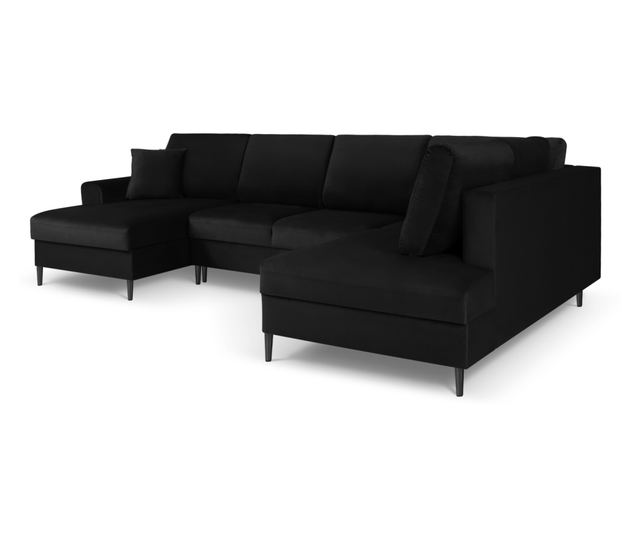 Панорамен диван Cosmopolitan Design Kyoto, черен