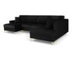 Панорамен диван Cosmopolitan Design Kyoto, черен