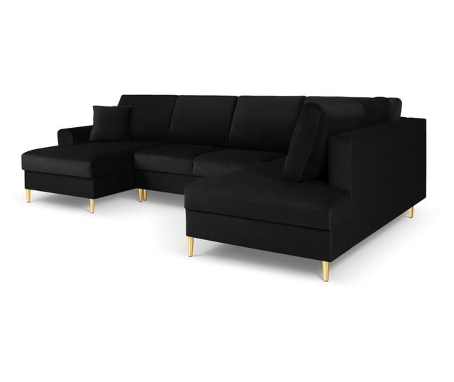 Панорамен диван Cosmopolitan Design Kyoto, черен