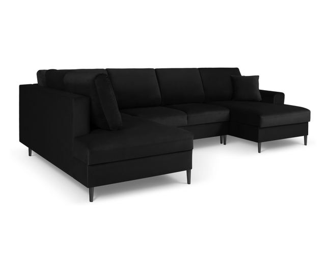 Панорамен диван Cosmopolitan Design, Kyoto, черен