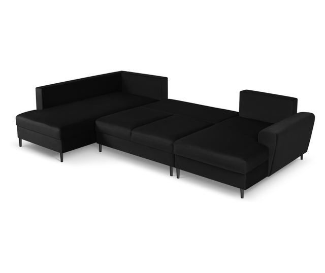 Панорамен диван Cosmopolitan Design, Kyoto, черен