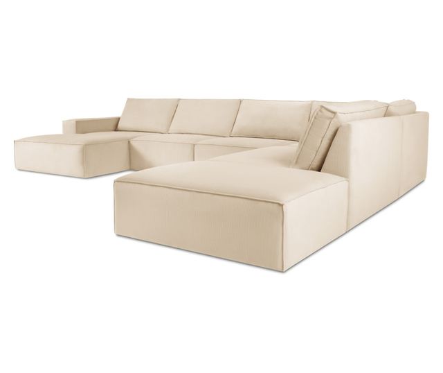 Ъглов диван с U-образна форма Milo Casa, Carlo, бежов