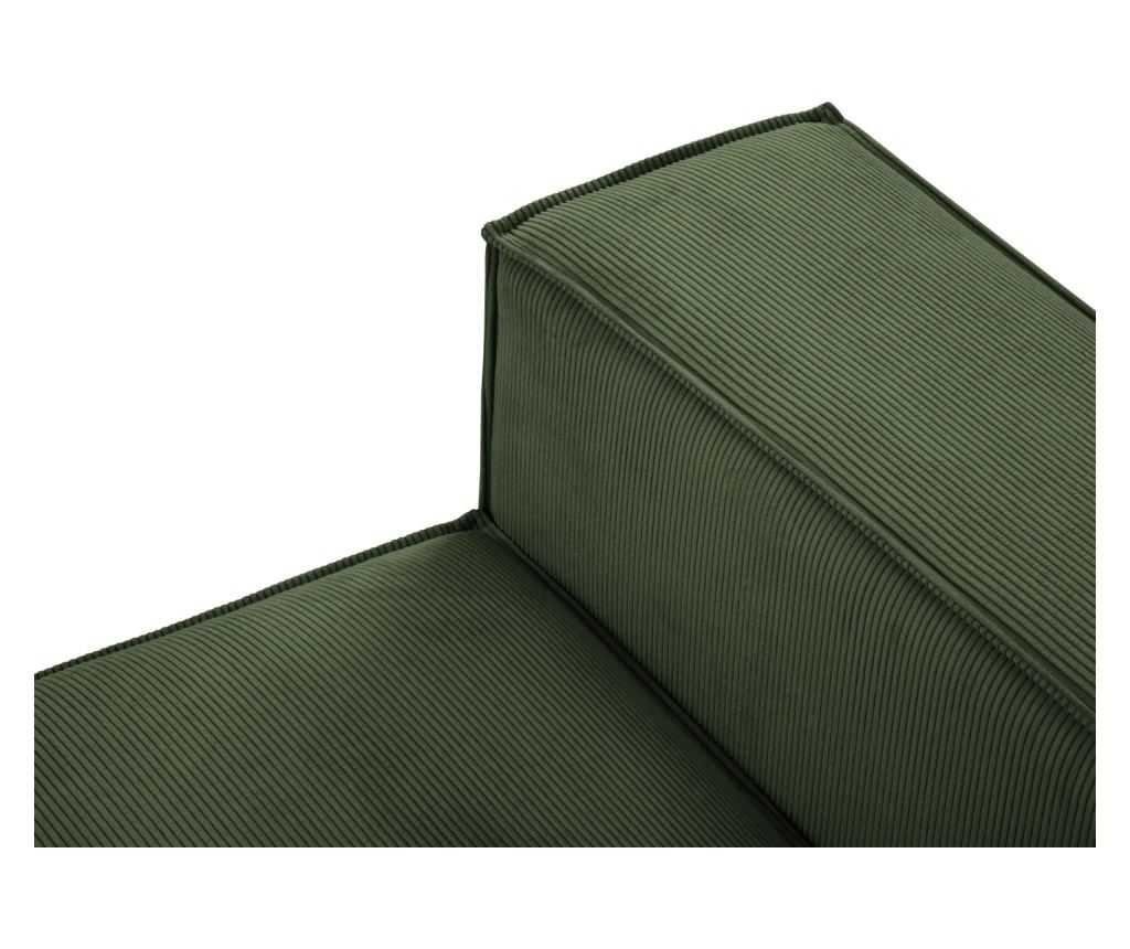 Sarokülőgarnitúra Milo Casa 898151, Carlo, Sötétzöld, 90x166x341 cm - 6