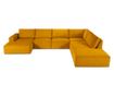 Ъглов диван с U-образна форма Milo Casa, Carlo, жълт