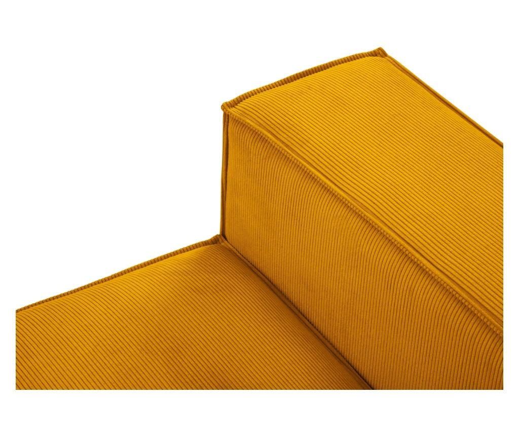Sarokülőgarnitúra Milo Casa 898151, Carlo, Sárga, 90x166x341 cm - 6