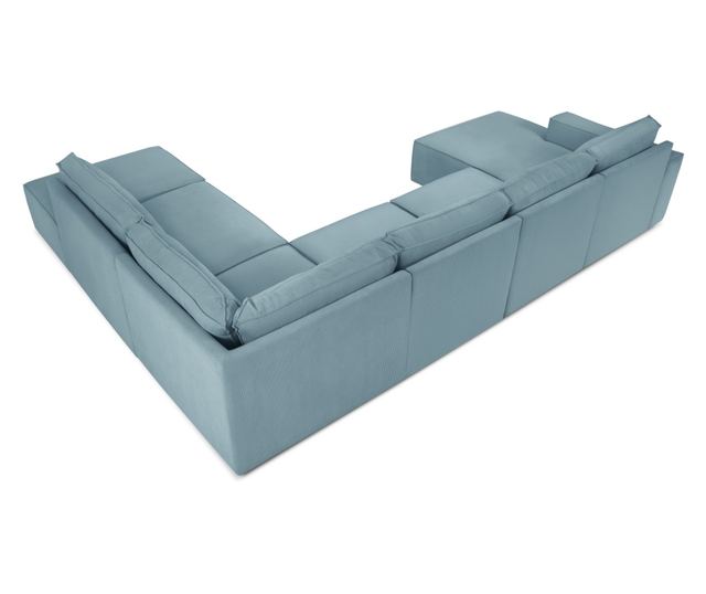 Ъглов диван с U-образна форма Milo Casa Carlo, светлосин