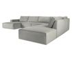 Ъглов диван с U-образна форма Milo Casa, Carlo, Светлосив