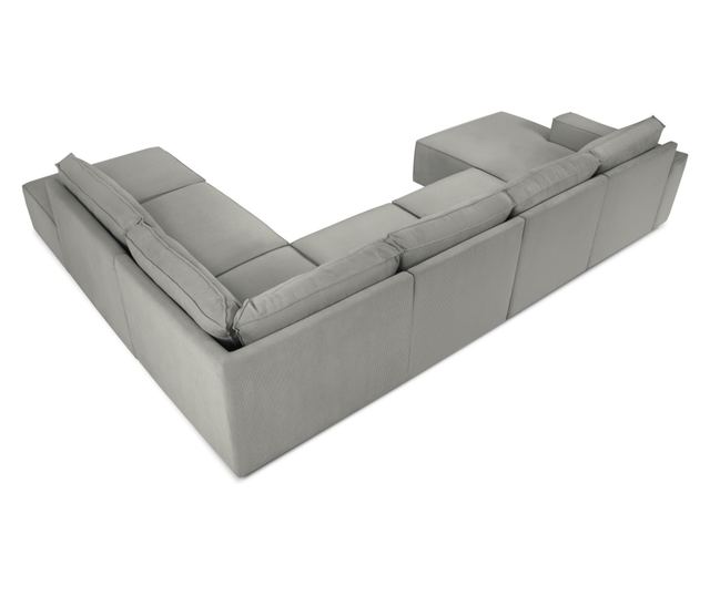 Ъглов диван с U-образна форма Milo Casa, Carlo, Светлосив