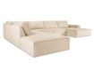Ъглов диван с U-образна форма Milo Casa Carlo, бежов