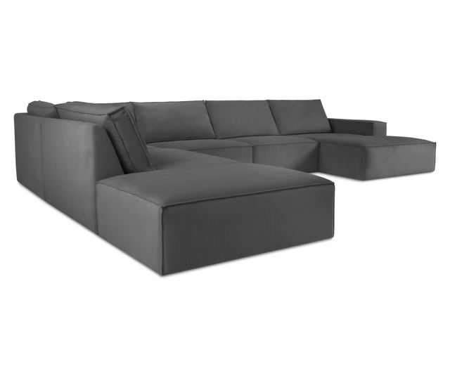 Ъглов диван с U-образна форма Milo Casa Carlo, сив