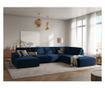 Ъглов диван с U-образна форма Milo Casa Carlo, кралско синьо