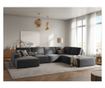 Ъглов диван с U-образна форма Milo Casa Carlo, тъмно сив