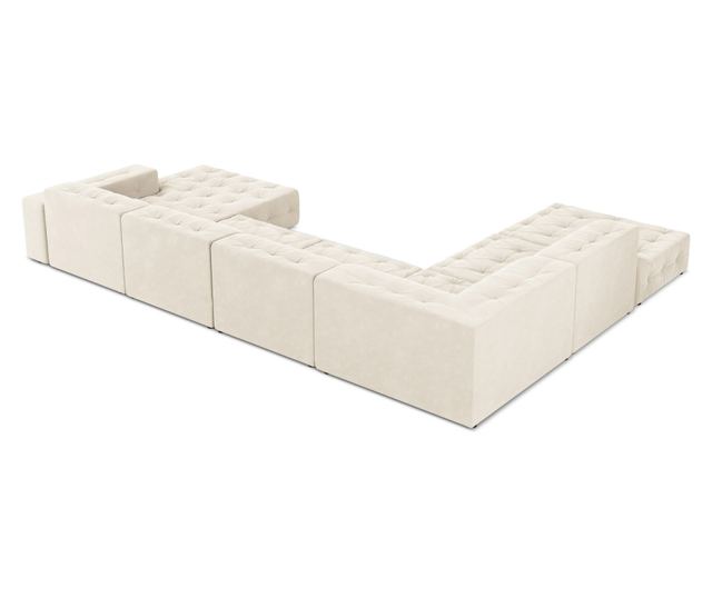 Milo Casa Aldo Светлобежов Ъглов Диван с U-образна Форма