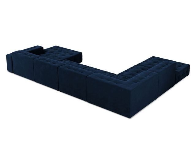 Секционен диван с U-образна форма Milo Casa Aldo, кралско синьо