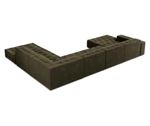 Ъглов диван с U-образна форма Milo Casa Aldo, зелен