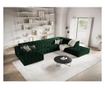 Ъглов диван с U-образна форма Milo Casa Aldo, тъмнозелен