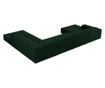 Ъглов диван с U-образна форма Milo Casa Aldo, тъмнозелен