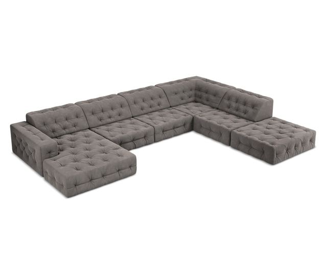 Секционен диван Milo Casa Aldo Light Gray U-образен