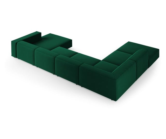 Ъглов диван Cosmopolitan Design Arendal U-образен, тъмнозелен