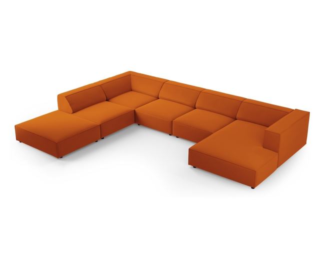 Ъглов диван с U-образна форма Cosmopolitan Design Arendal, теракота