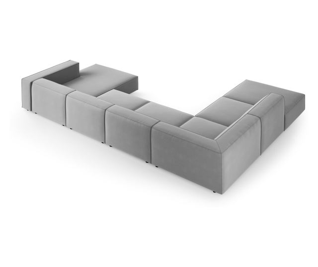Ъглов диван Cosmopolitan Design Arendal U-образен, светлосив