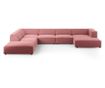 Ъглов диван Cosmopolitan Design Arendal U-форма, цвят Фламинго