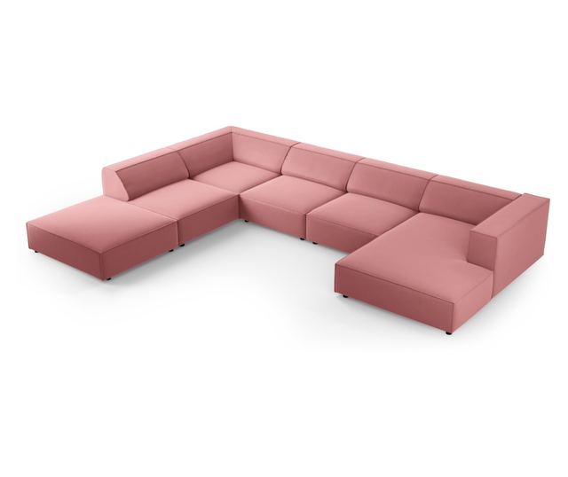 Ъглов диван Cosmopolitan Design Arendal U-форма, цвят Фламинго