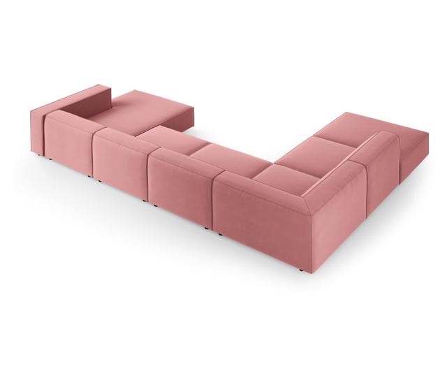 Ъглов диван Cosmopolitan Design Arendal U-форма, цвят Фламинго