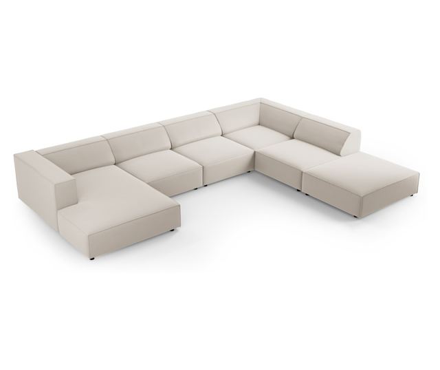 Ъглов диван Cosmopolitan Design Arendal U-образен, кремав