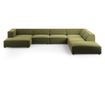 Ъглов диван Cosmopolitan Design Arendal U-образен, светлозелен