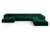Ъглов диван Cosmopolitan Design Arendal U-образен, тъмнозелен