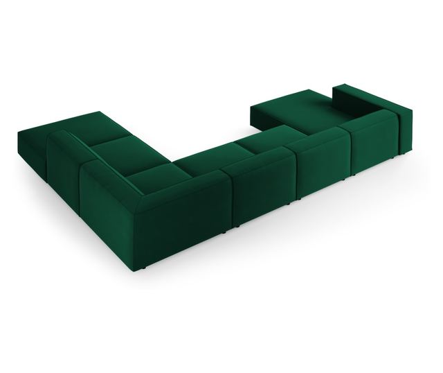 Ъглов диван Cosmopolitan Design Arendal U-образен, тъмнозелен