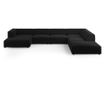Ъглов диван Cosmopolitan Design Arendal U-образен, черен