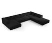 Ъглов диван Cosmopolitan Design Arendal U-образен, черен